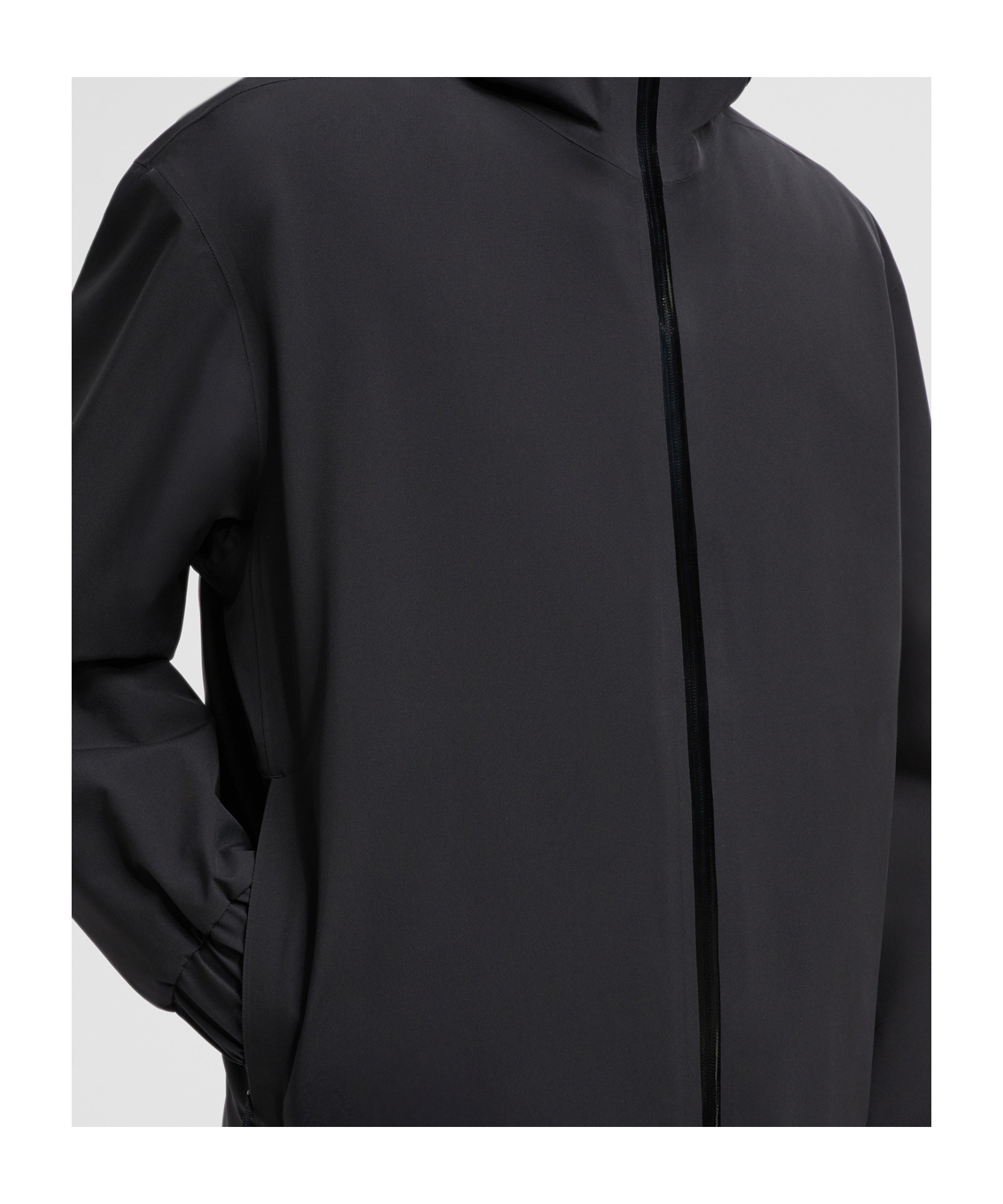 Moncler Hooded Casual Jacket In Black