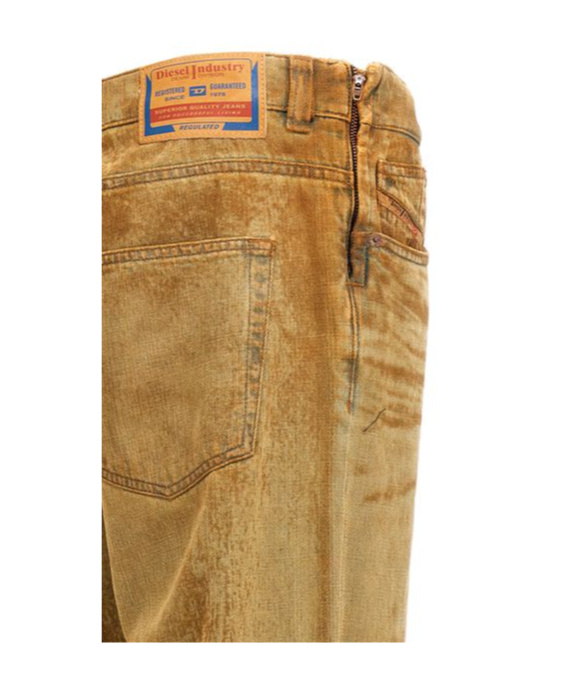 Shop Diesel 2010 D-macs-fsf Dirty-effect Jeans In Brown