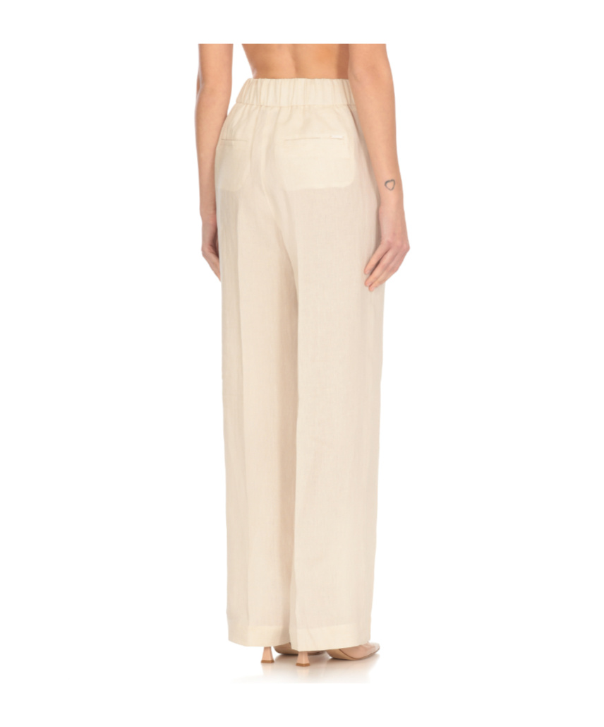 Peserico Drawstring Casual Pants In White