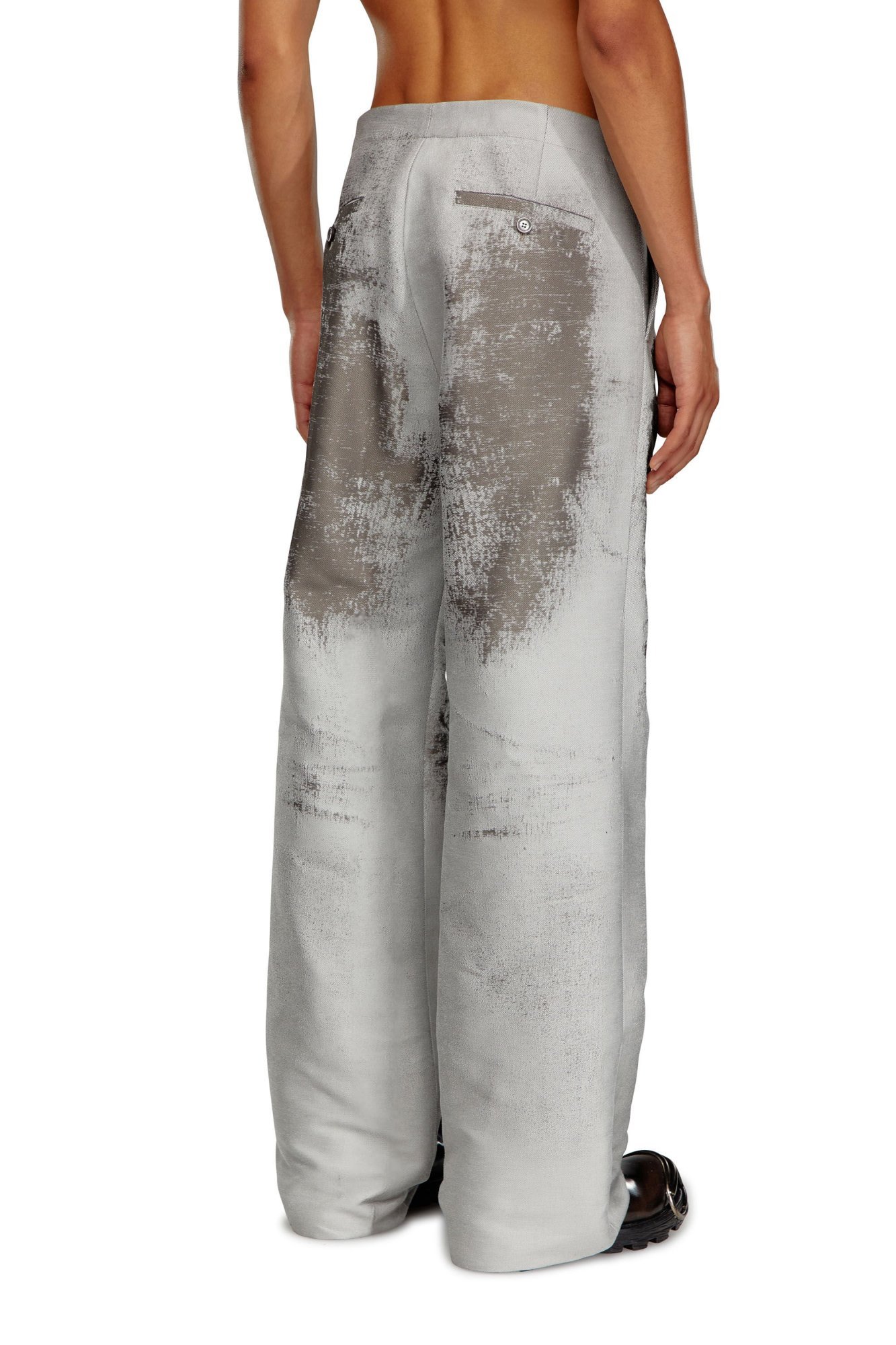 Diesel P-stanly Burn-out Trousers In Gray