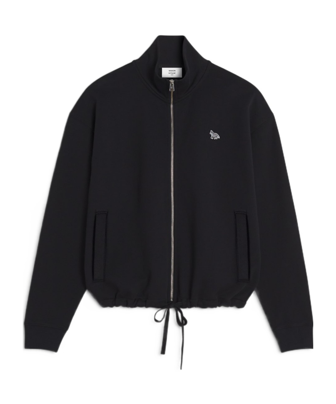 MAISON KITSUNÉ LOGO-PATCH ZIPPED SWEATSHIRT
