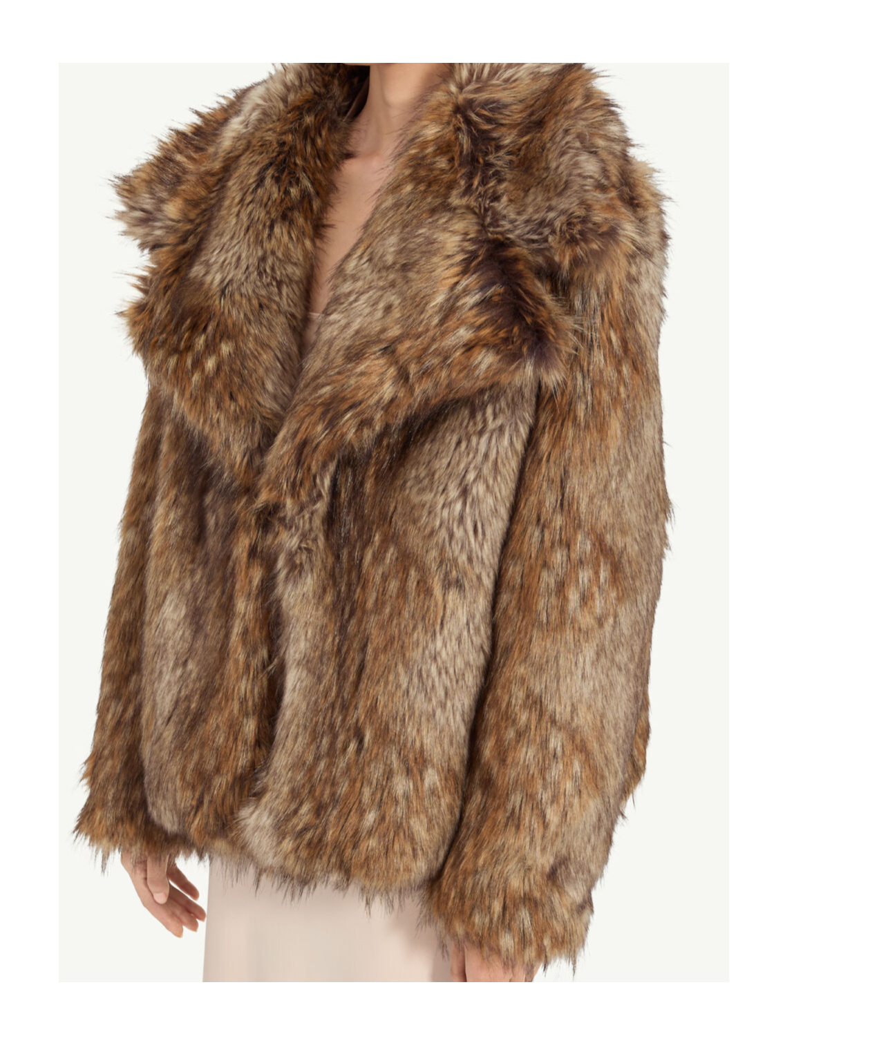 Mm6 Maison Margiela Acrylic Jacket Synthetic Fur In Brown