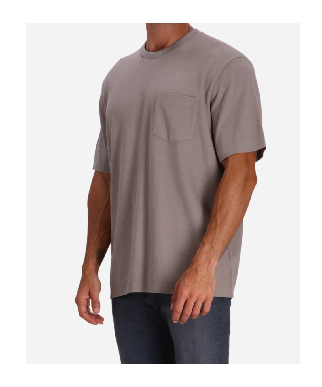 Herno Patch Pocket T-shirt In Gray