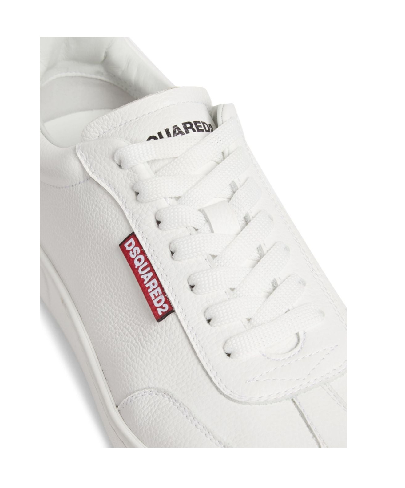 Dsquared2 Leather Low-top Platform Sneakers In White