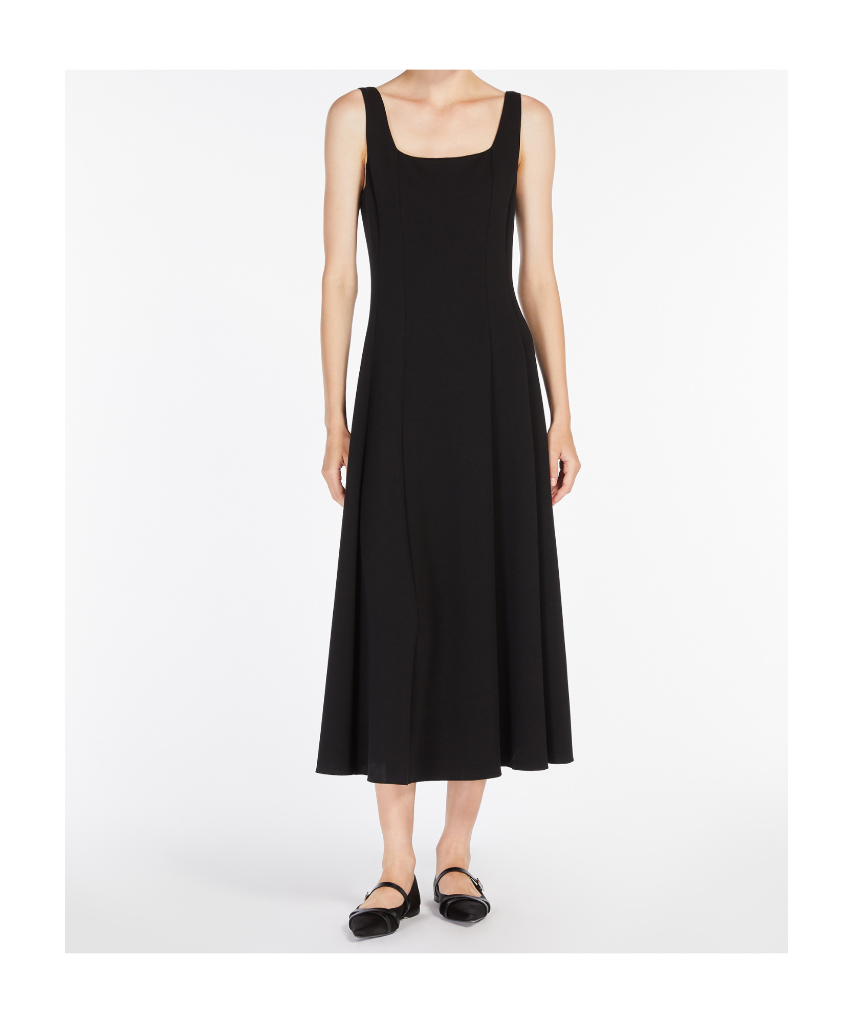 Max Mara Strapless Dress In Black