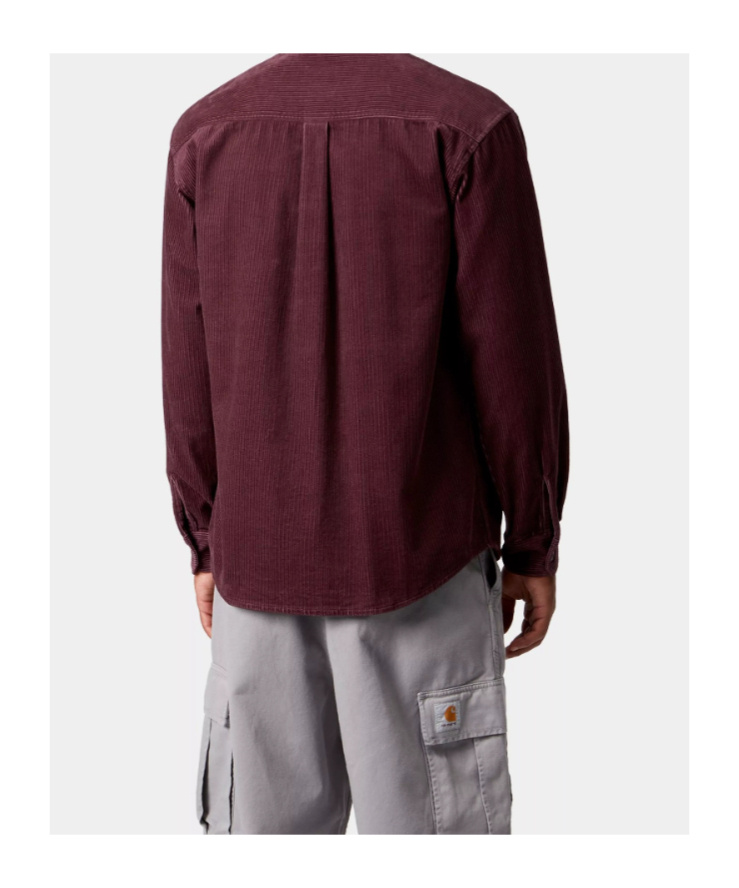 Carhartt Casual Shirt With Button Cuffs And Pocket In Burgundy