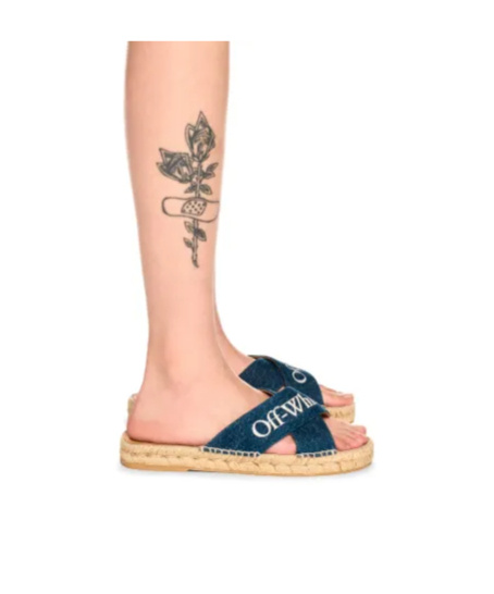 Off-white Criss Cross Espadrilles In Nude