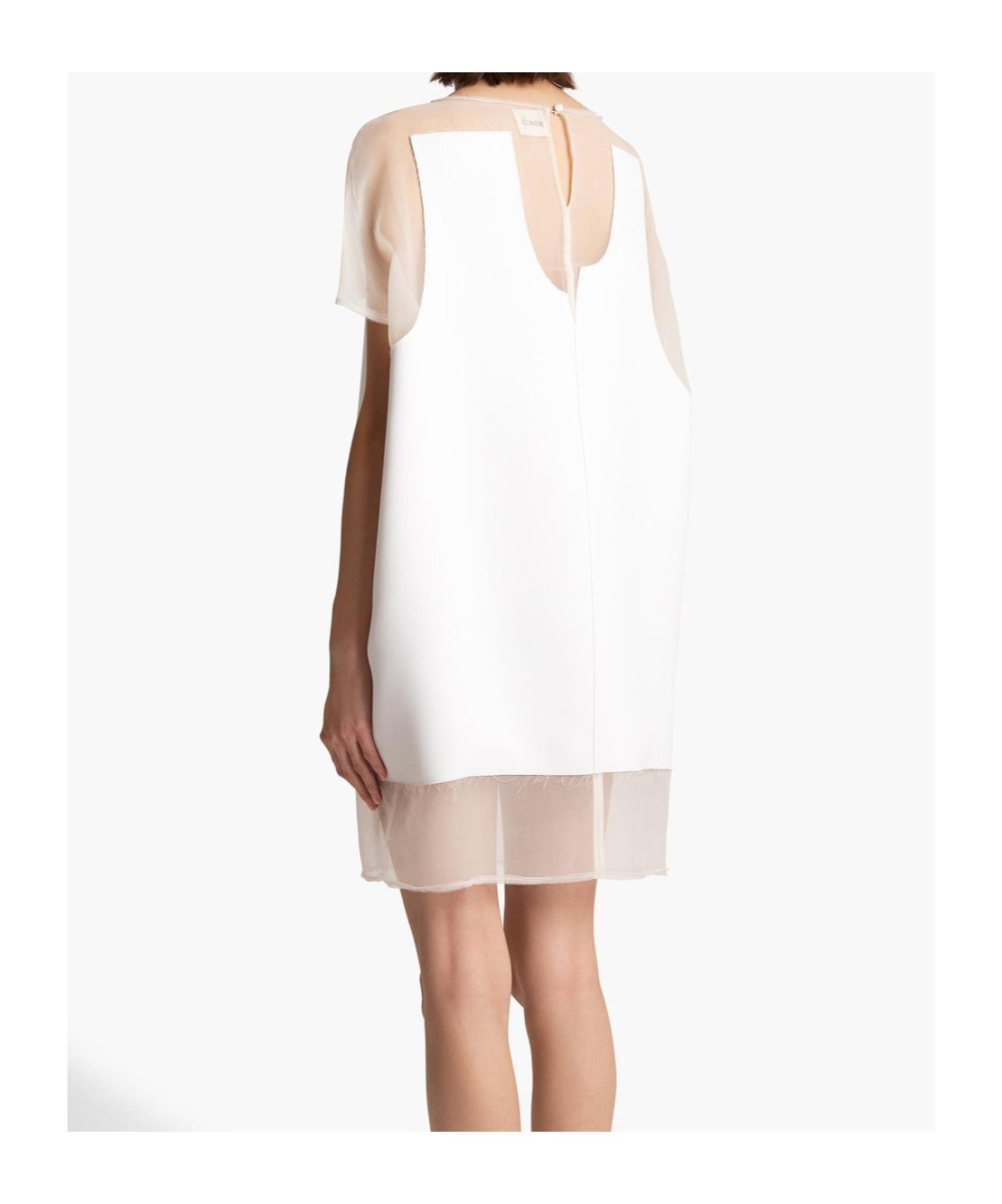 Khaite Winona Paneled Crepe Mini Dress In White