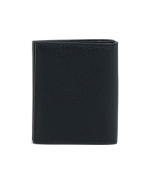 MARNI BLACK LEATHER ZIP-AROUND BIFOLD WALLET WITH MARNI MENDING