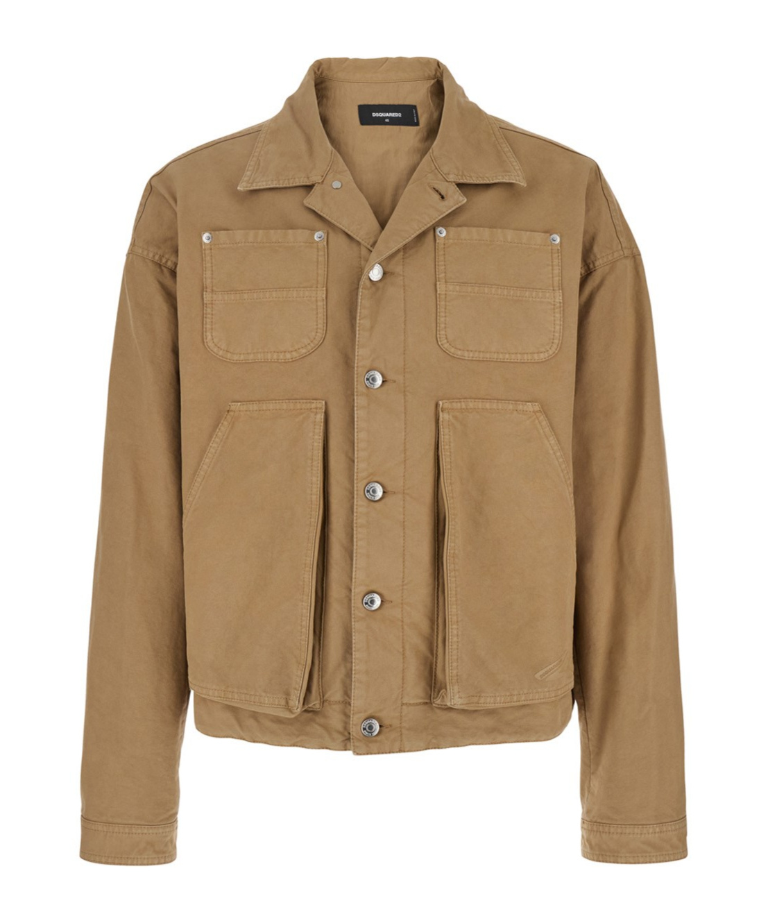 Dsquared2 'icon New Generation' Beige Jacket With Icon Logo On The Front In Brown