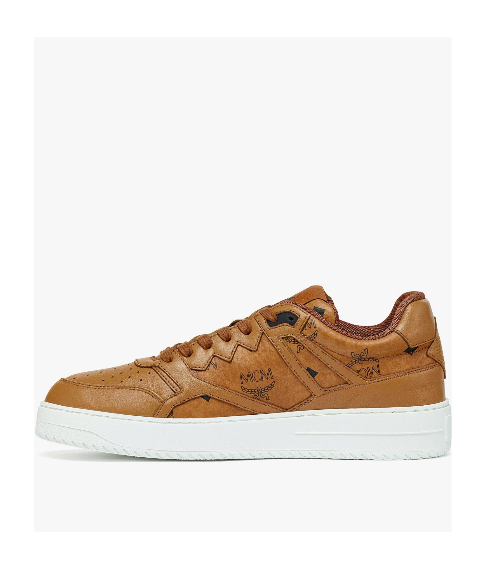 Mcm Neo Terrain Lo Sneakers In Visetos In Brown