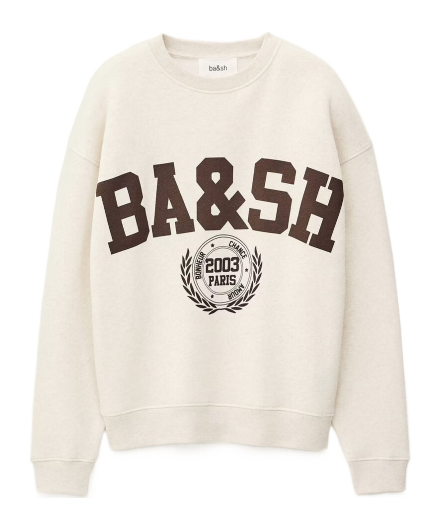 Bash Logo Crewneck Sweatshirt In White