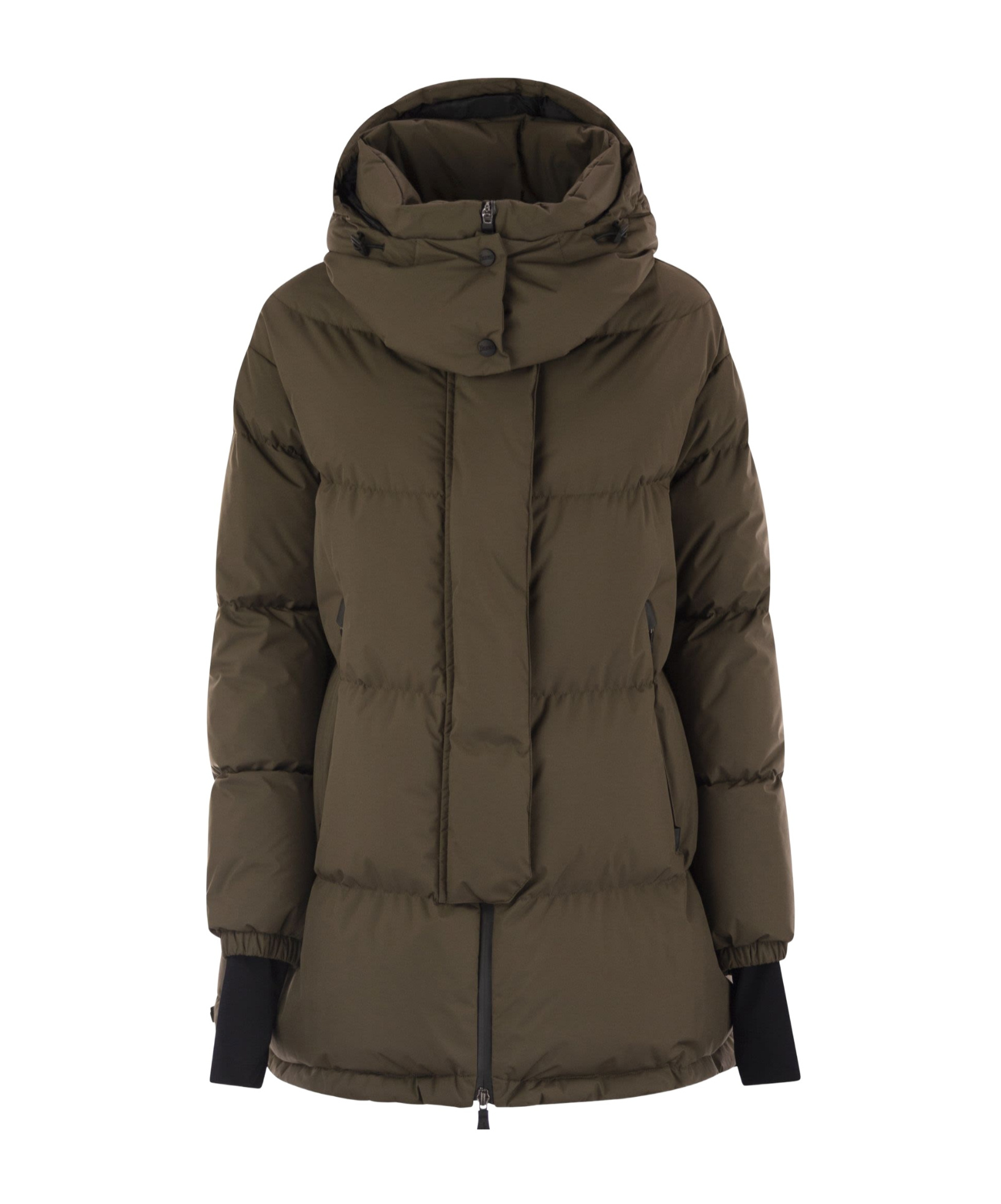 Herno Quilted Down Jacket With Hood And Vents In Brown