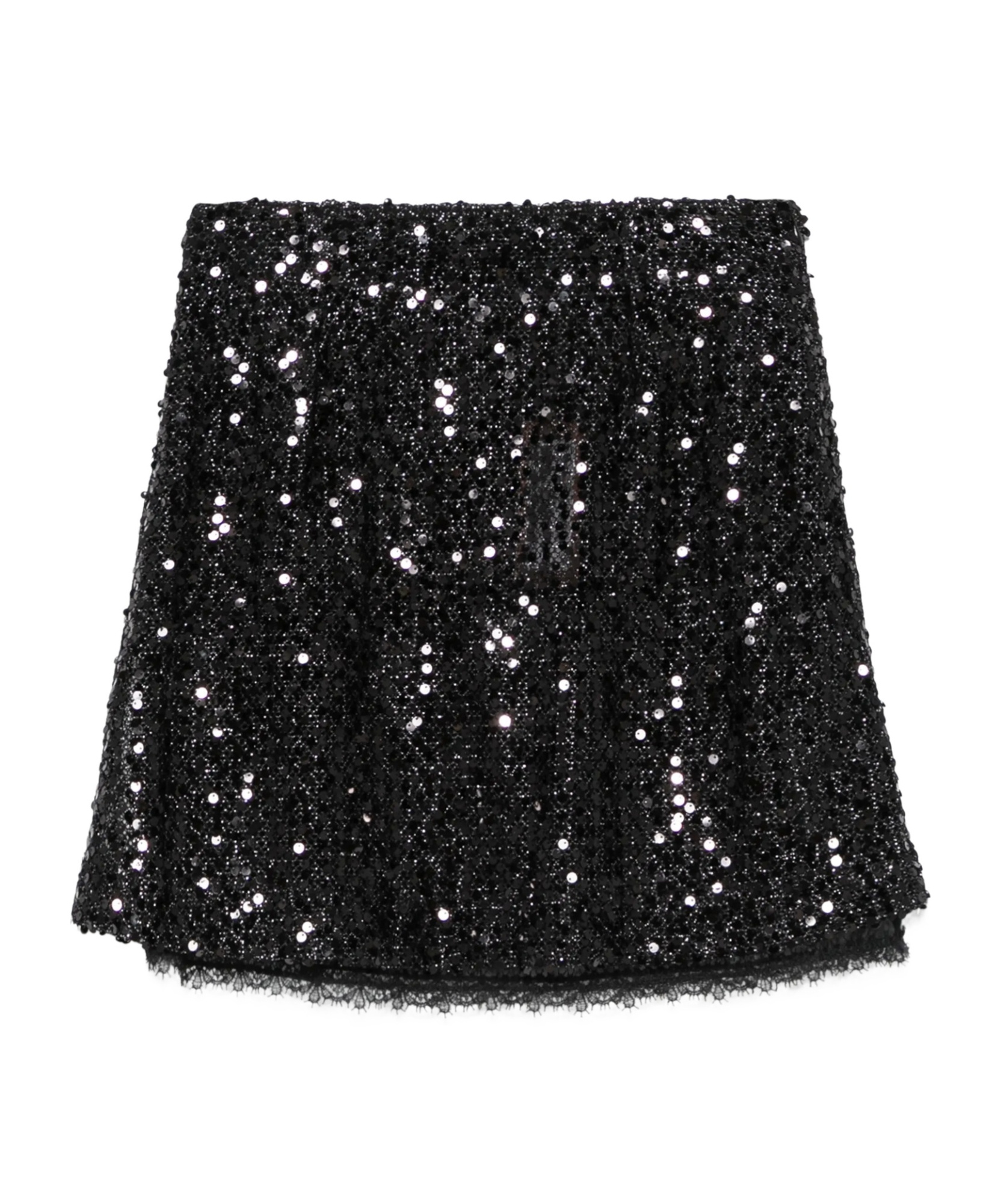 Ermanno Scervino Sequinned Mini Skirt In Black