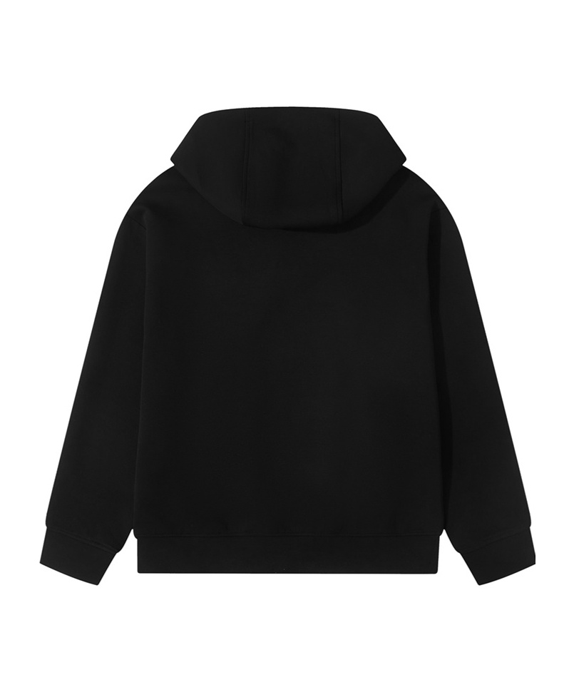 Emporio Armani Hooded Decal Hoodie In Black