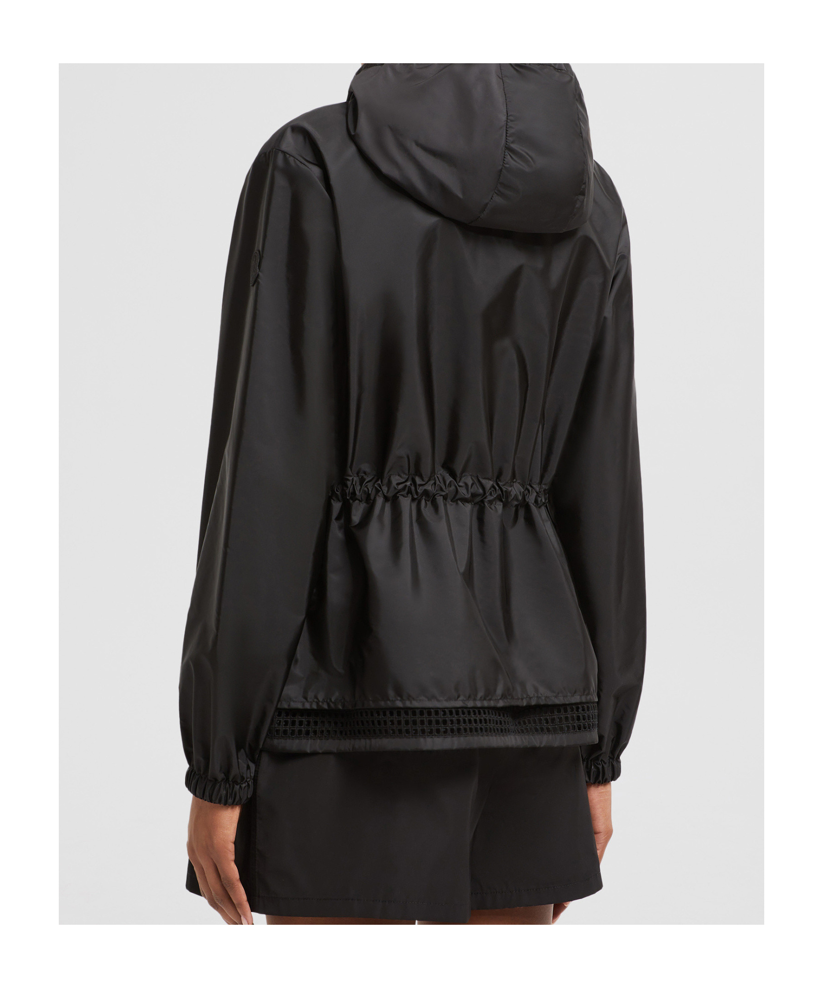 Moncler Veste À Capuche En Taffetas Rochebonne In Black