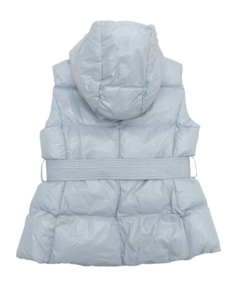 Monnalisa Logo-lettering Padded Gilet In Gray