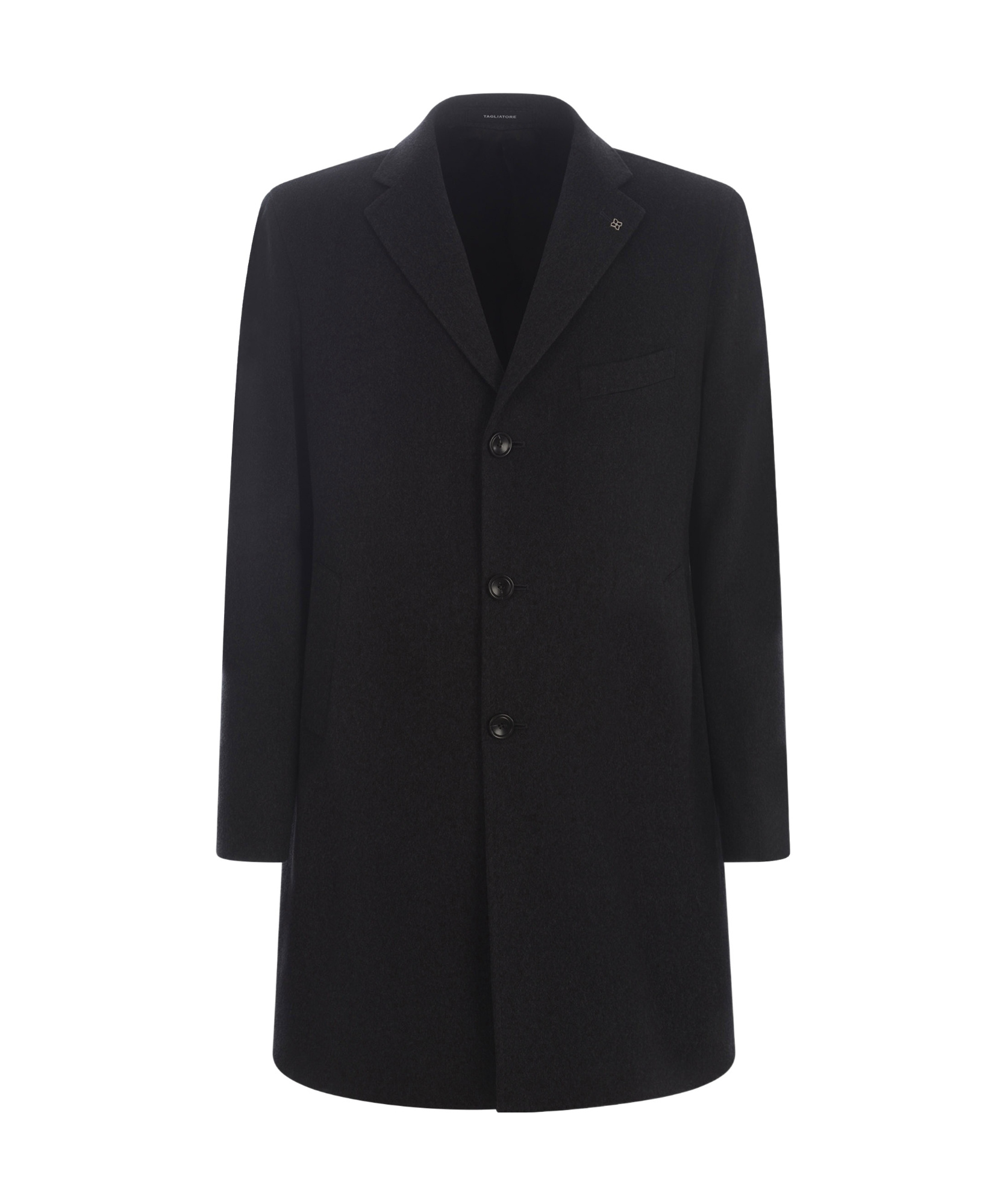 Tagliatore Single-breasted Coat Featuring Back Vent In Black
