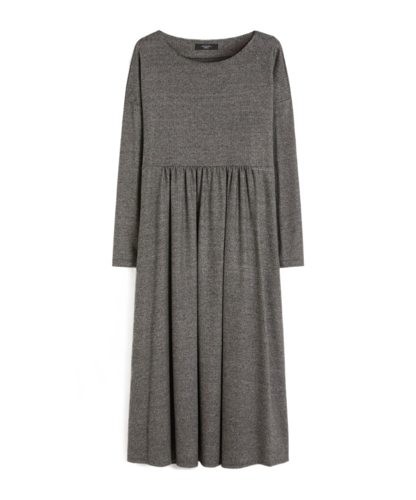 Weekend Max Mara Long-sleeved Dress In Gray