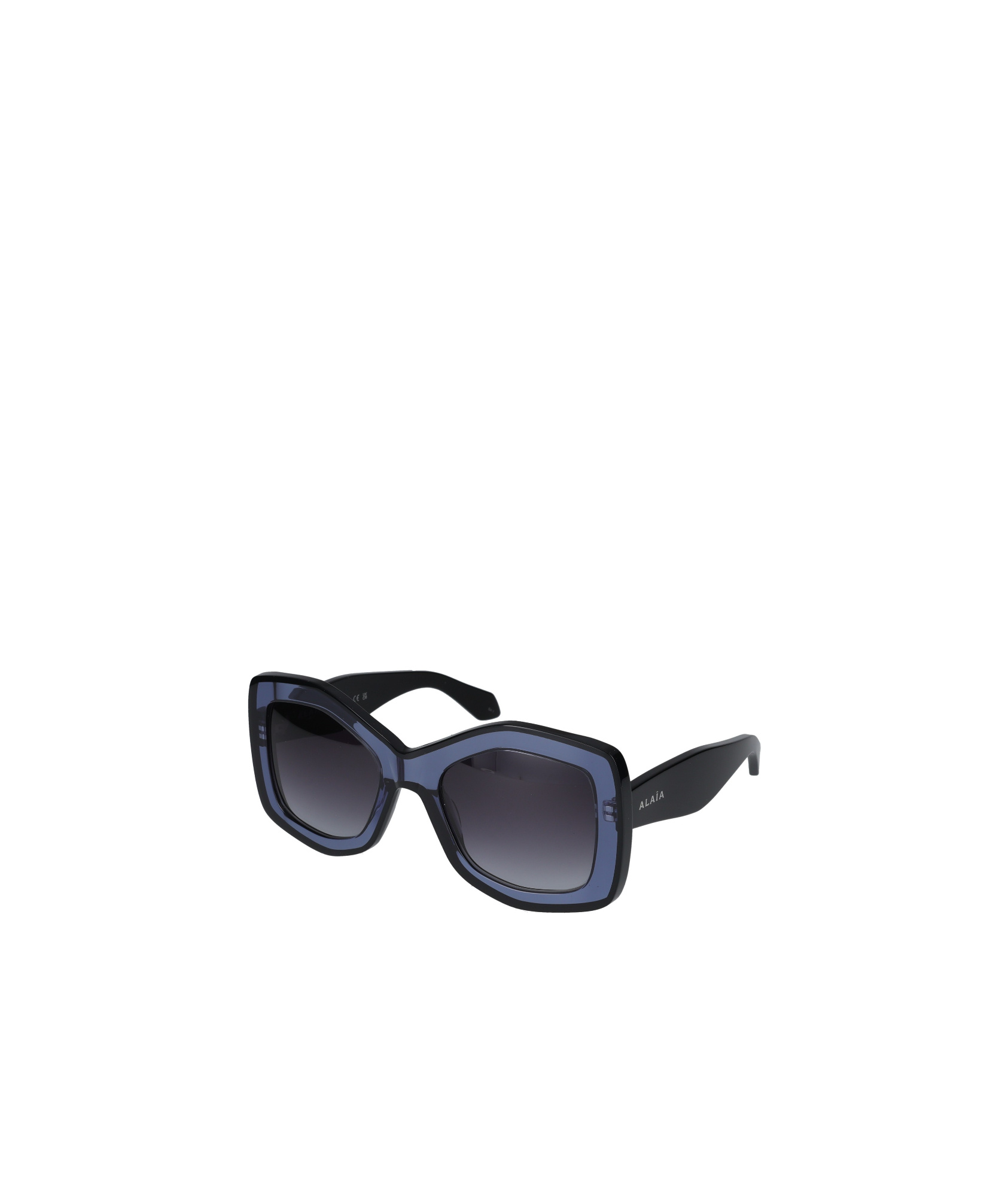 Shop Alaïa Geometric Frame Sunglasses In Black