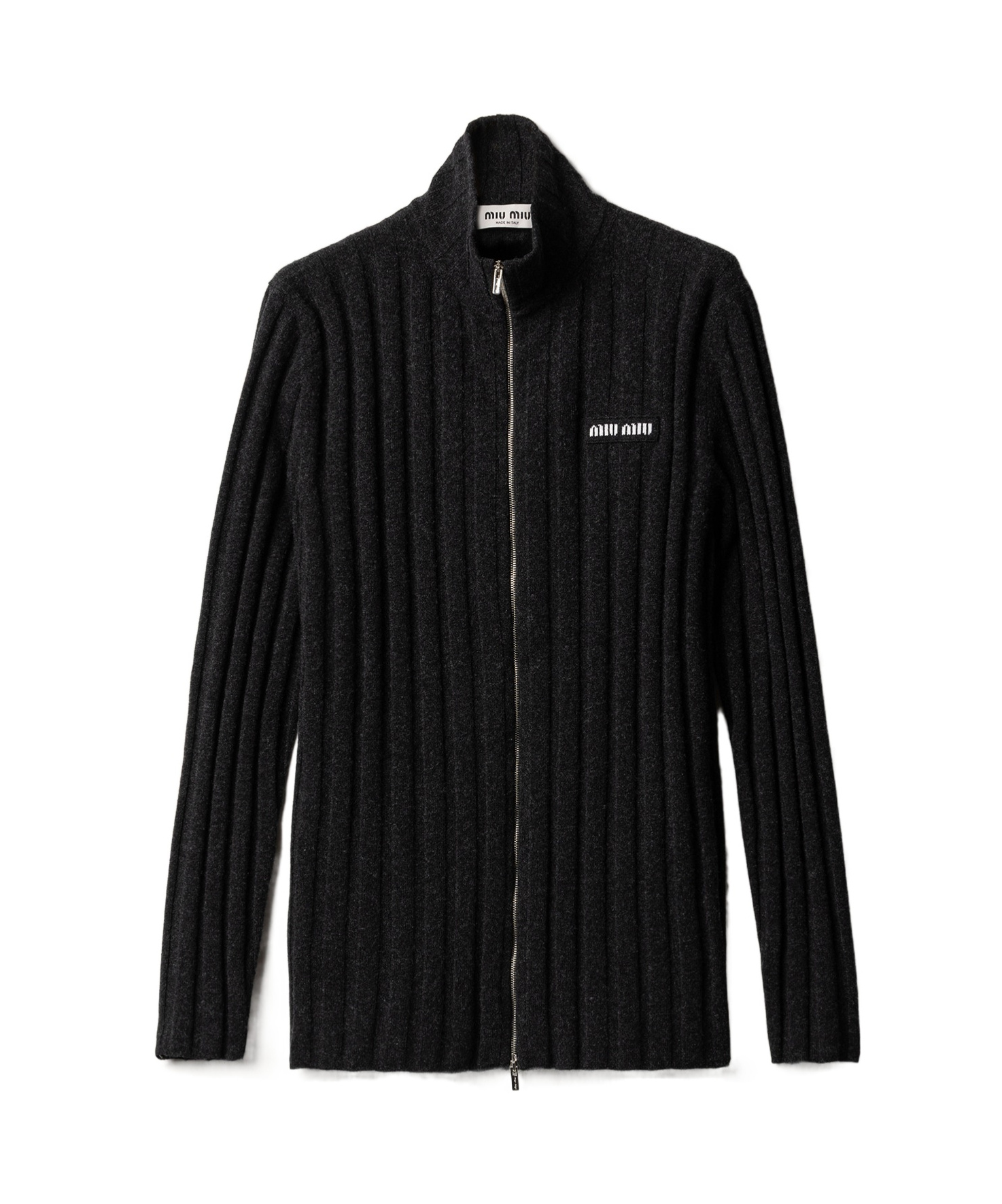 Miu Miu Wool And Cashmere Cardigan In Black