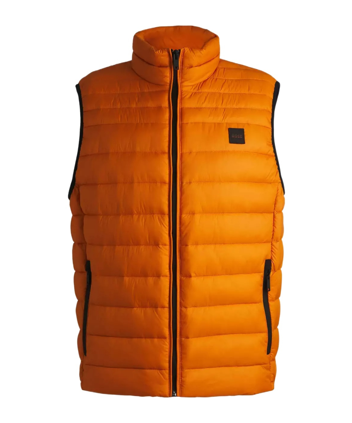 Hugo Boss Packable Slim-fit Gilet In Water-repellent Fabric In Orange