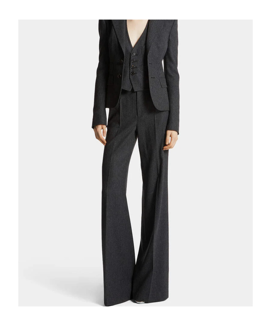 Dsquared2 High-waisted Flared Trousers In Black