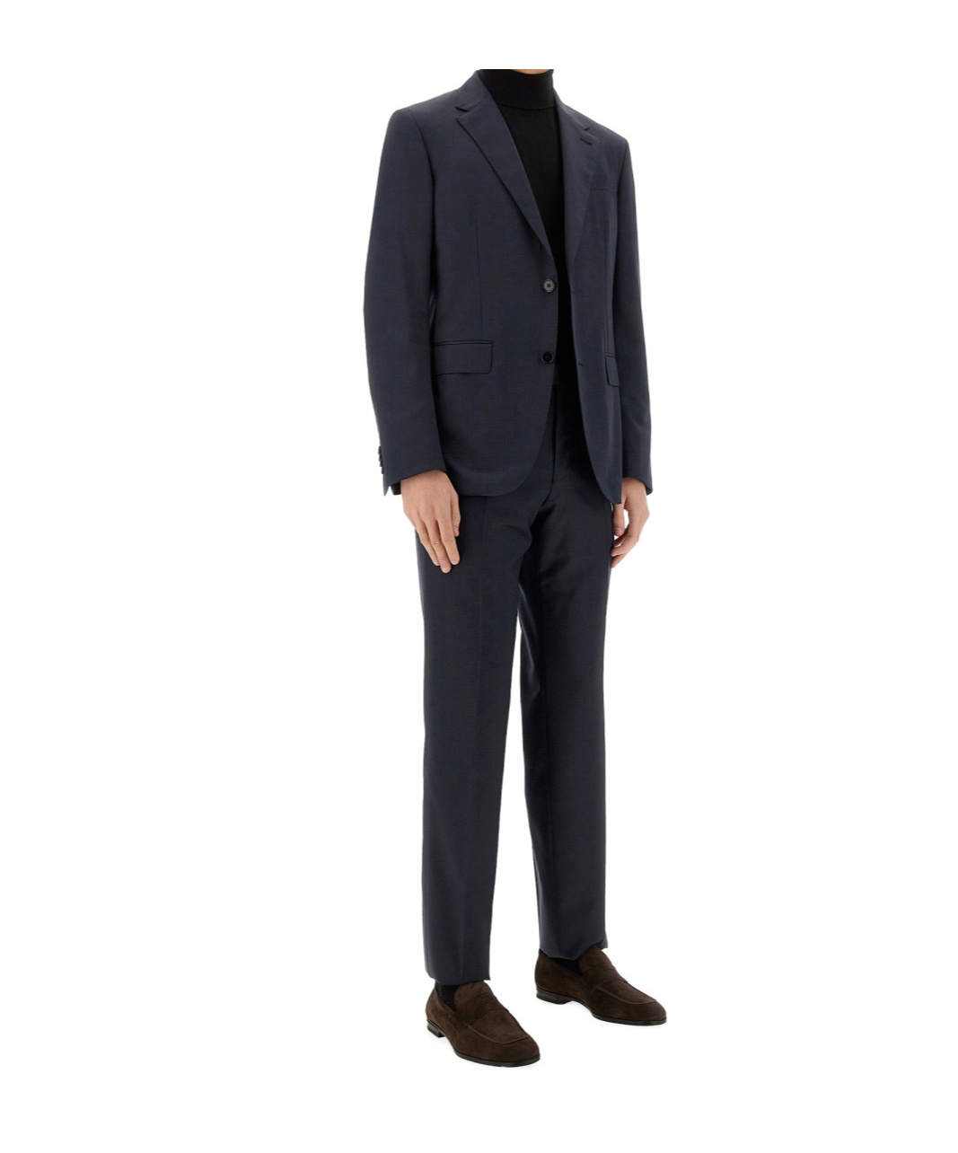 Shop Zegna Long-sleeved Suit In Black