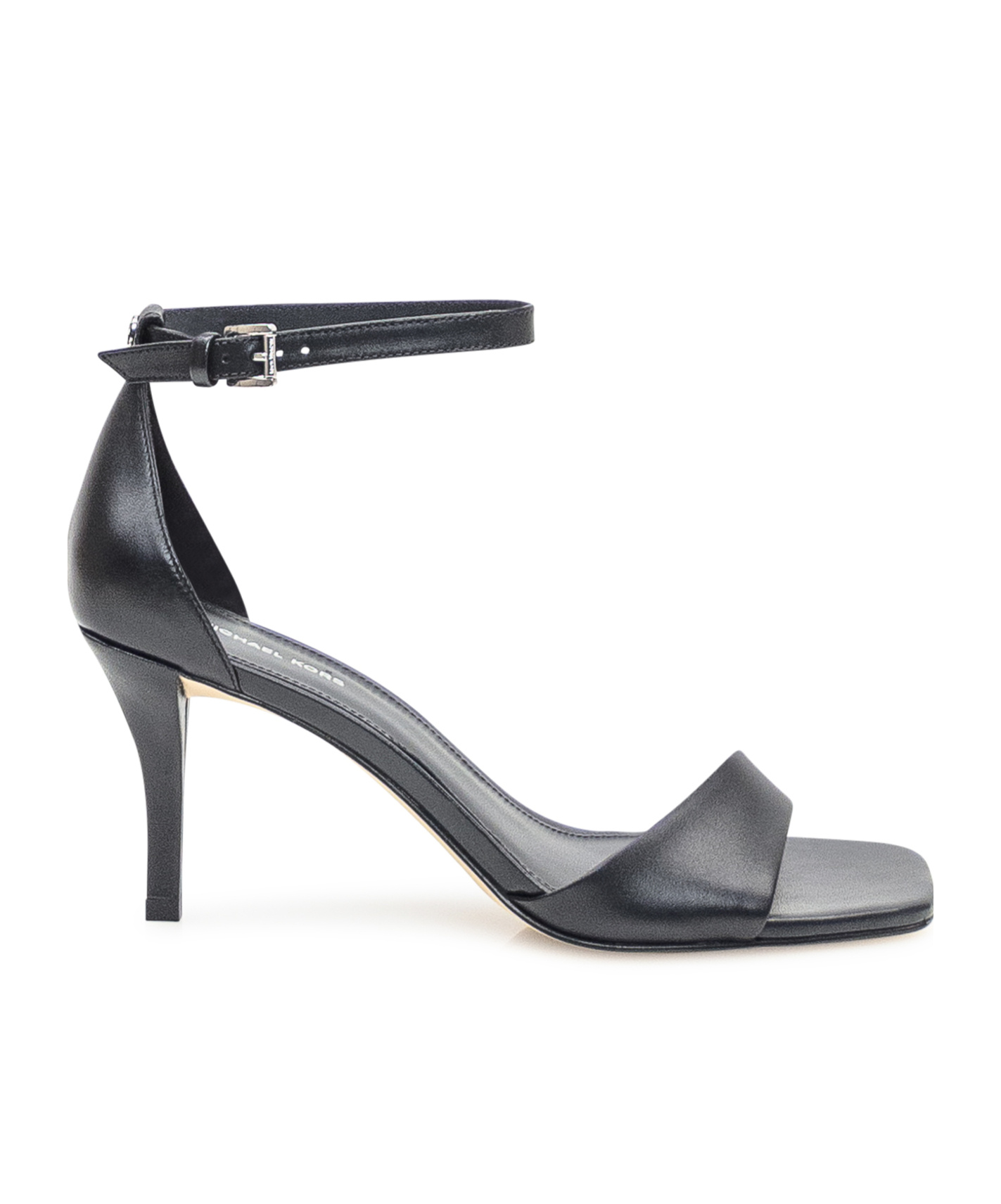Michael Michael Kors Square Toe High Heel Sandals In Black