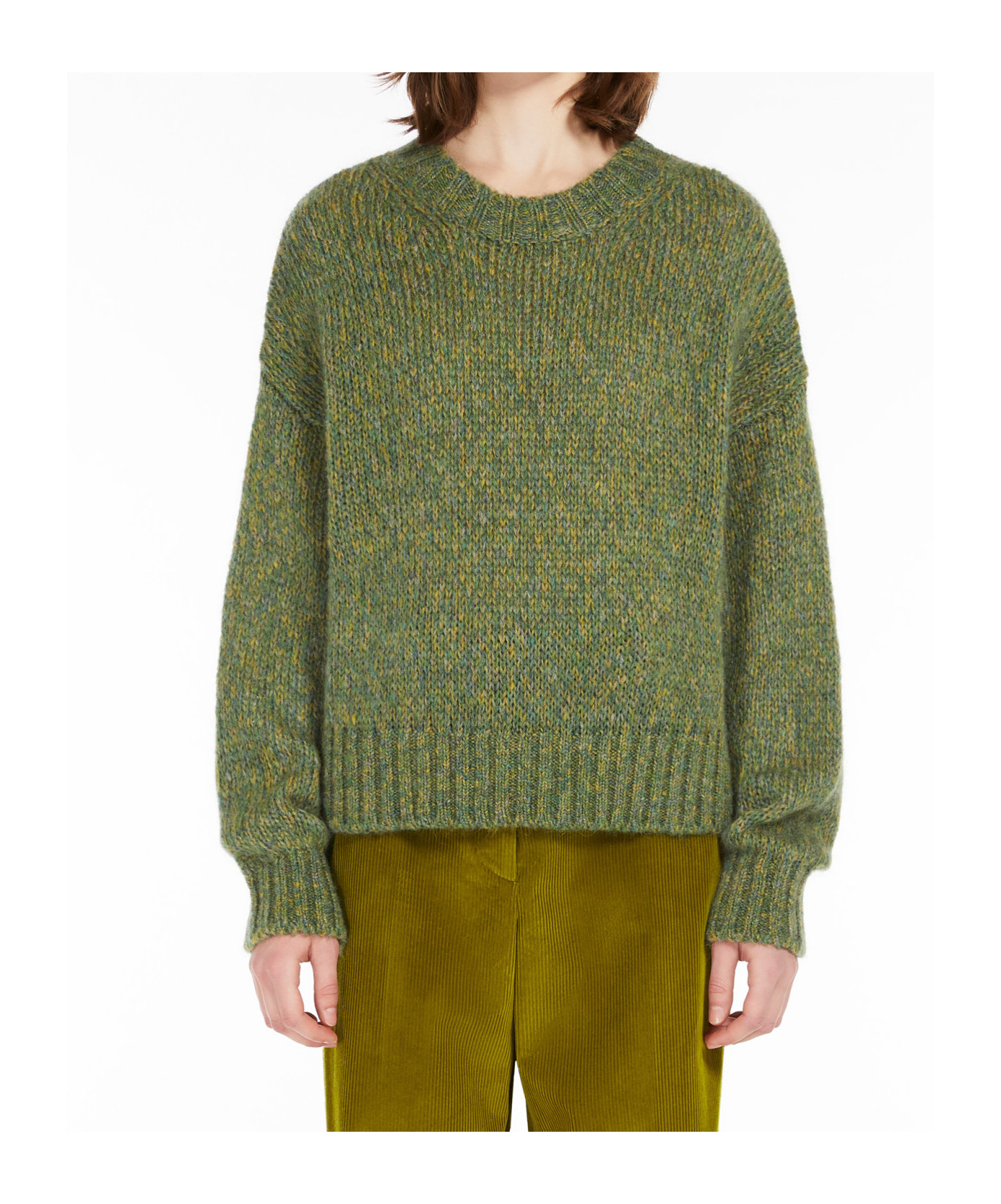 Weekend Max Mara Long-sleeved Sweater In Green