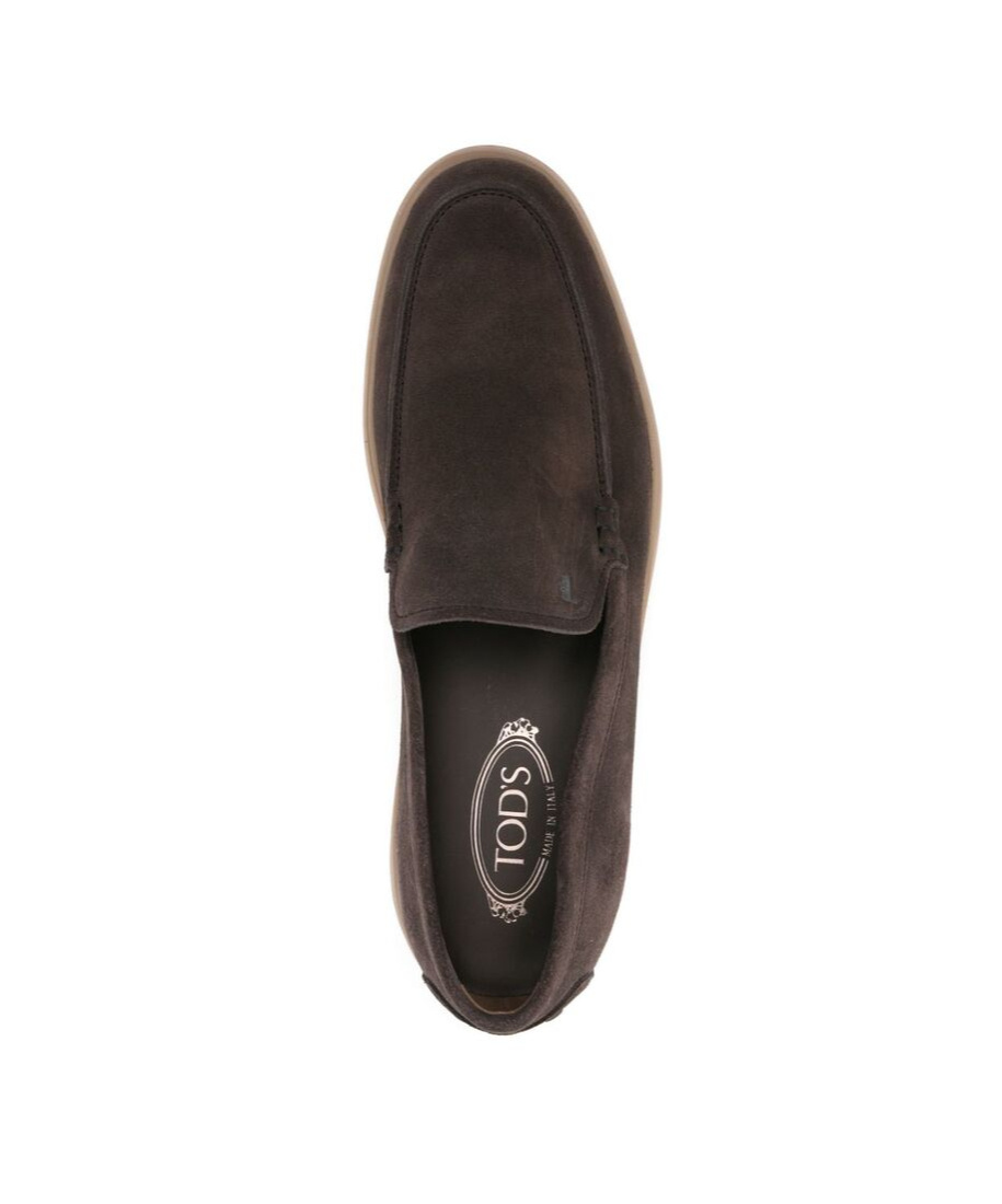Shop Tod's Round-toe Slip-on Loafers In Black