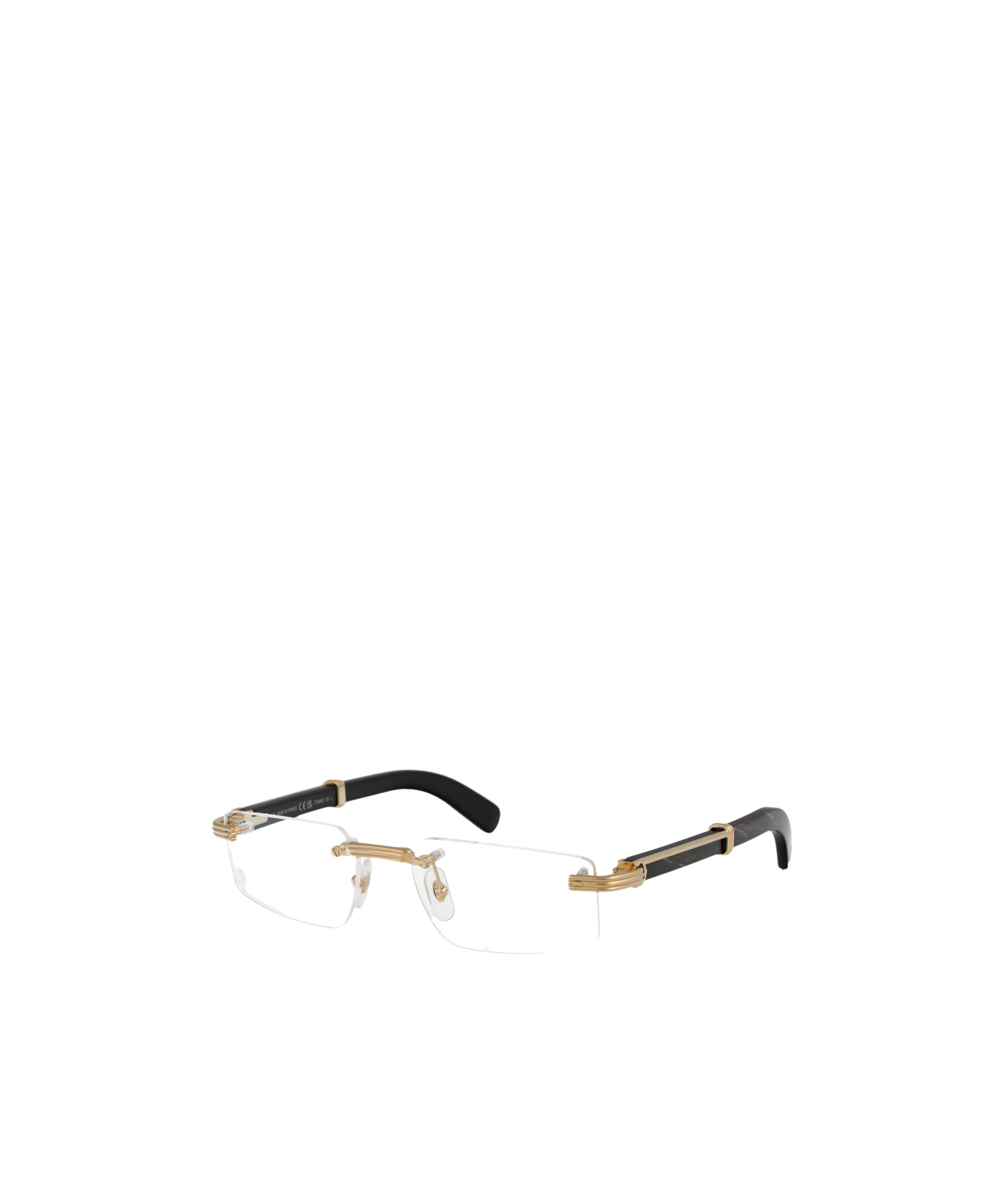 Shop Cartier Rimless Glasses In White