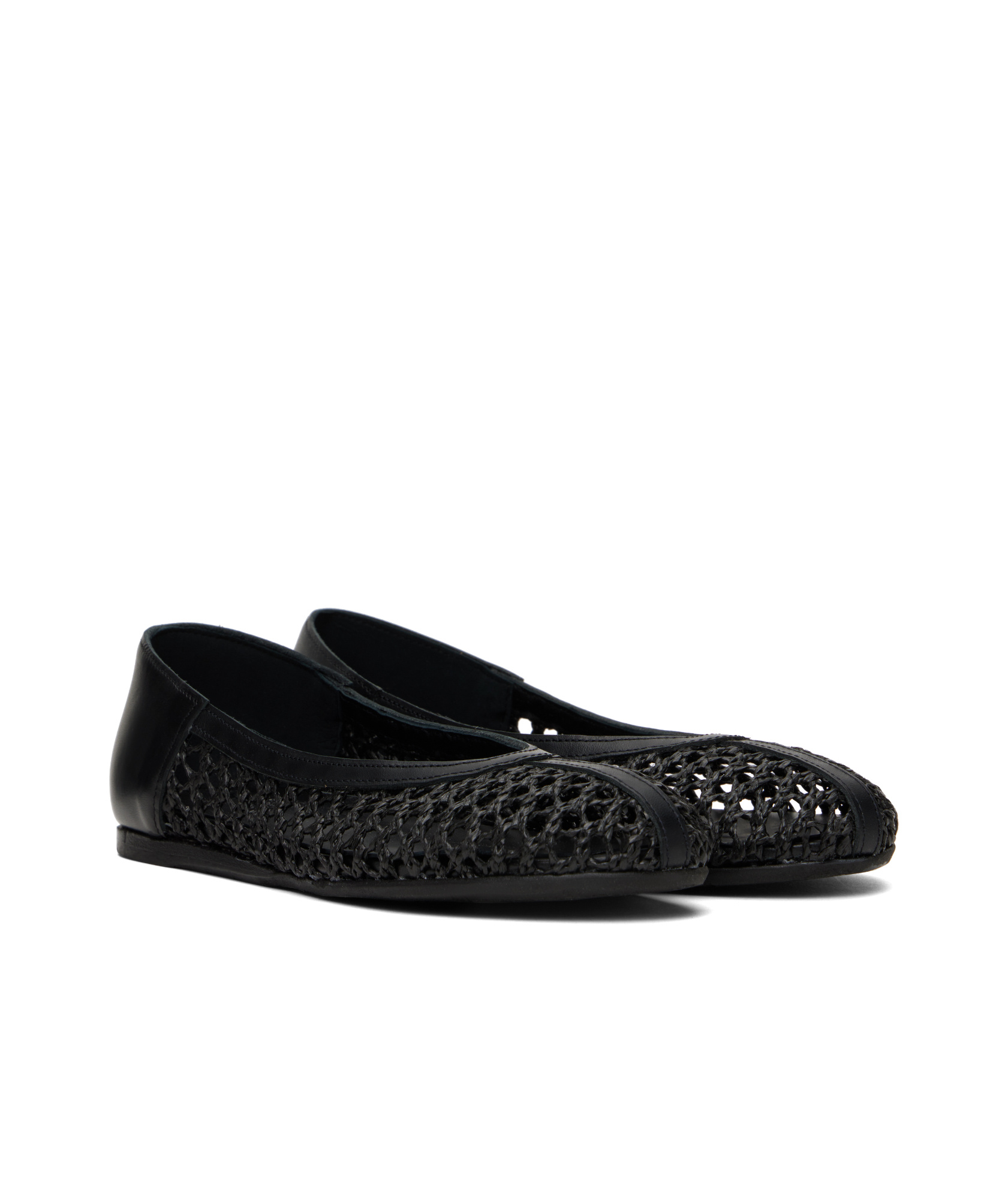Ancient Greek Sandals Black Aeropi Ballerina Flats In Black