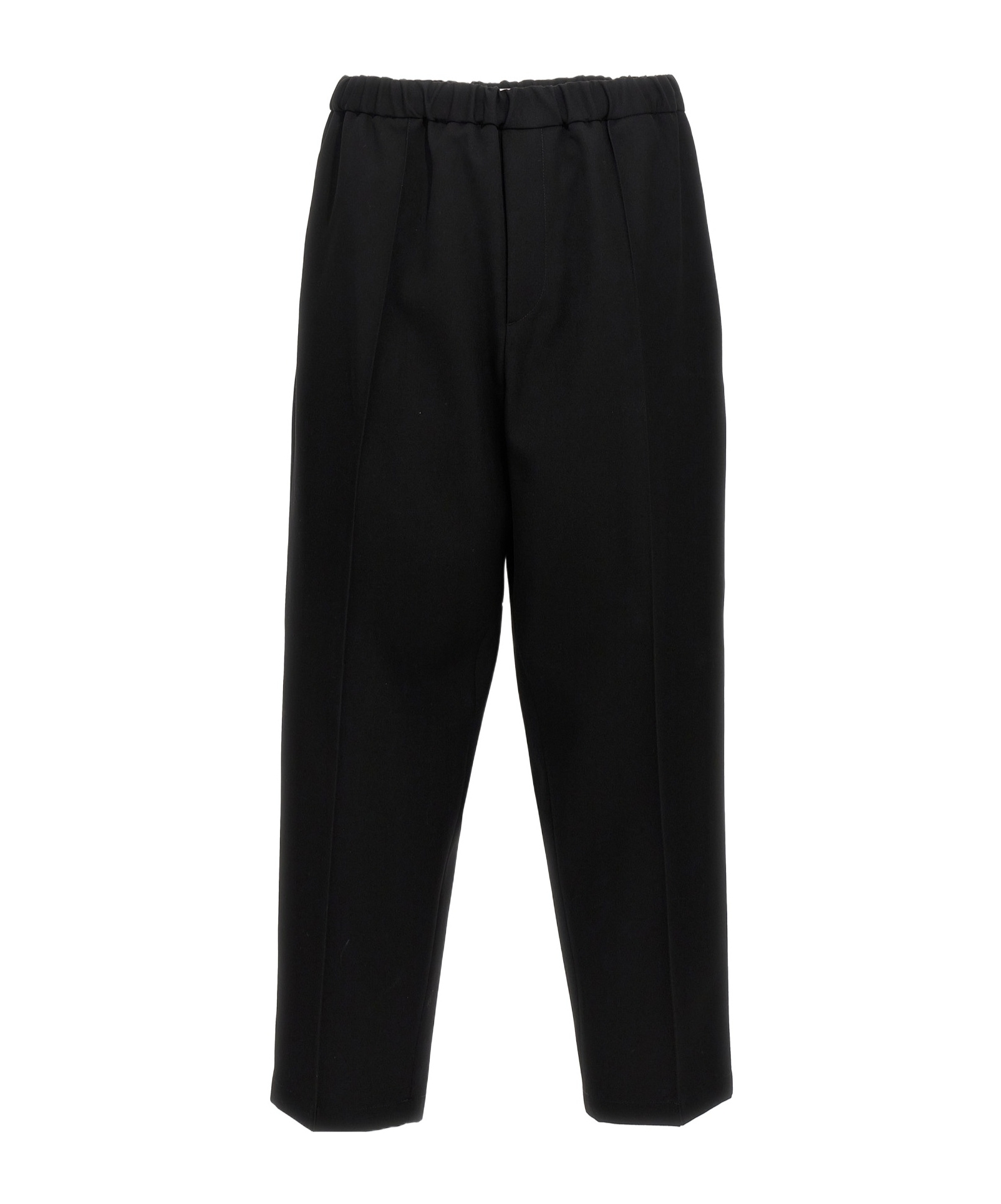 Jil Sander Tapered Trousers In Wool Gabardine In Black