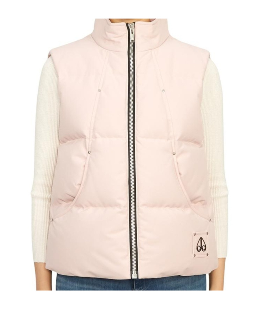Moose Knuckles Sleevless Down Vest In Nude