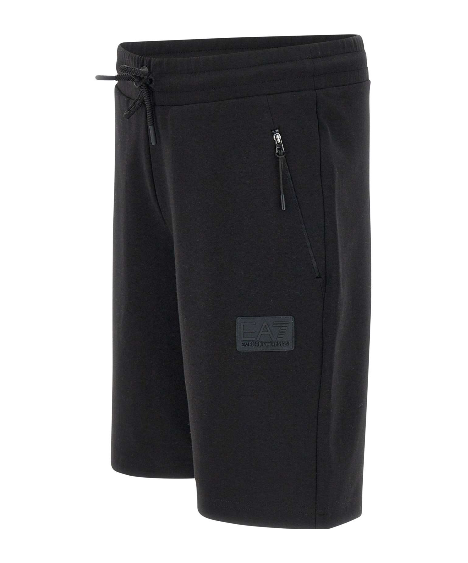 Ea7 Elastic Waist Shorts In Black