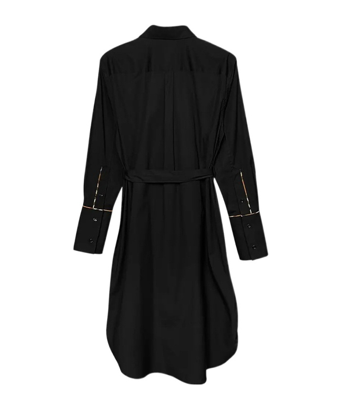 Burberry Self-tie Belt Dress In Black