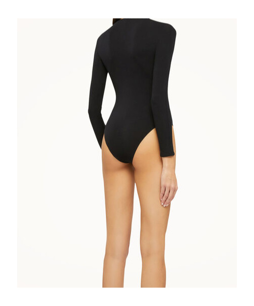 Wolford Vermont Jersey Thong Bodysuit In Black