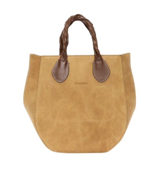 Jw Anderson Suede Tote Bag In Nude
