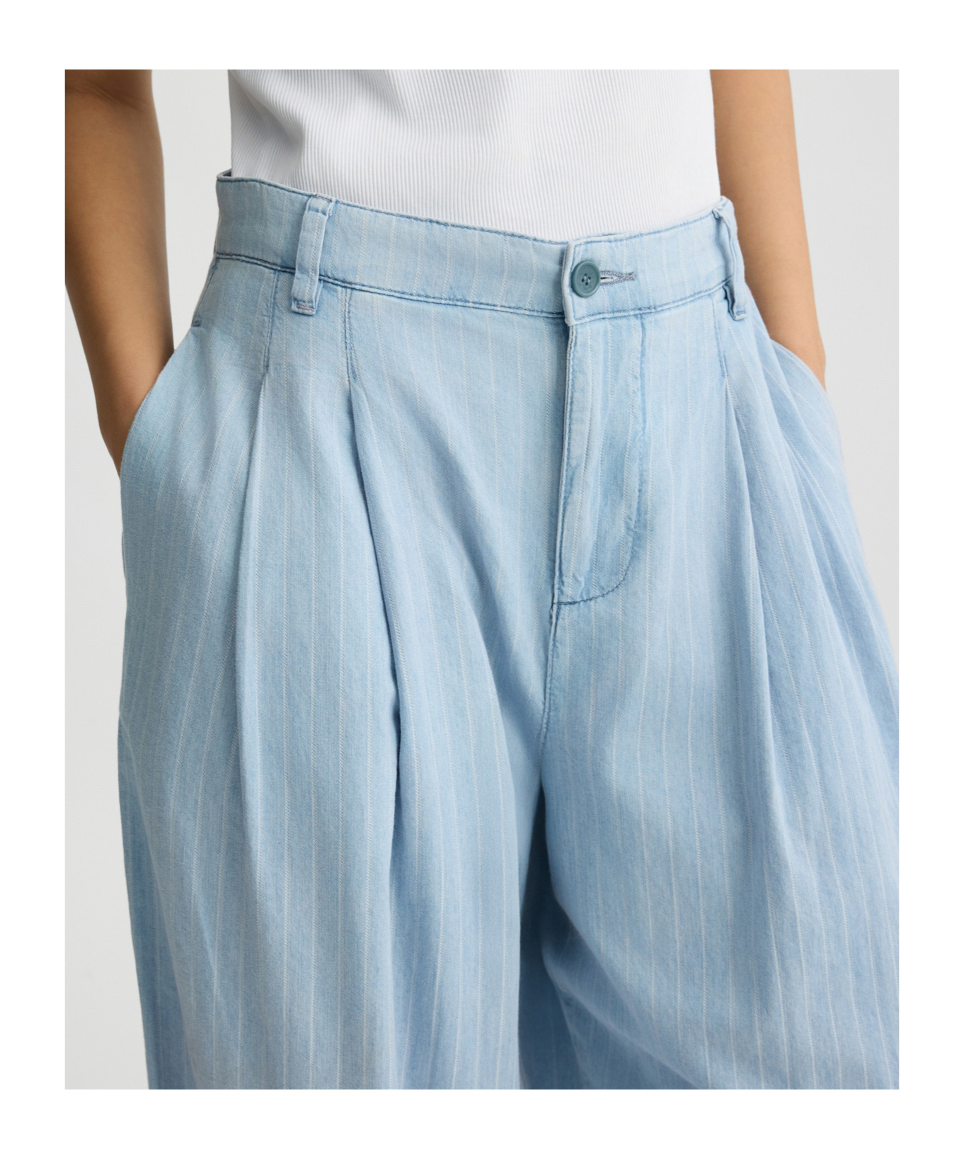 Liu •jo Pinstripe Denim Trousers