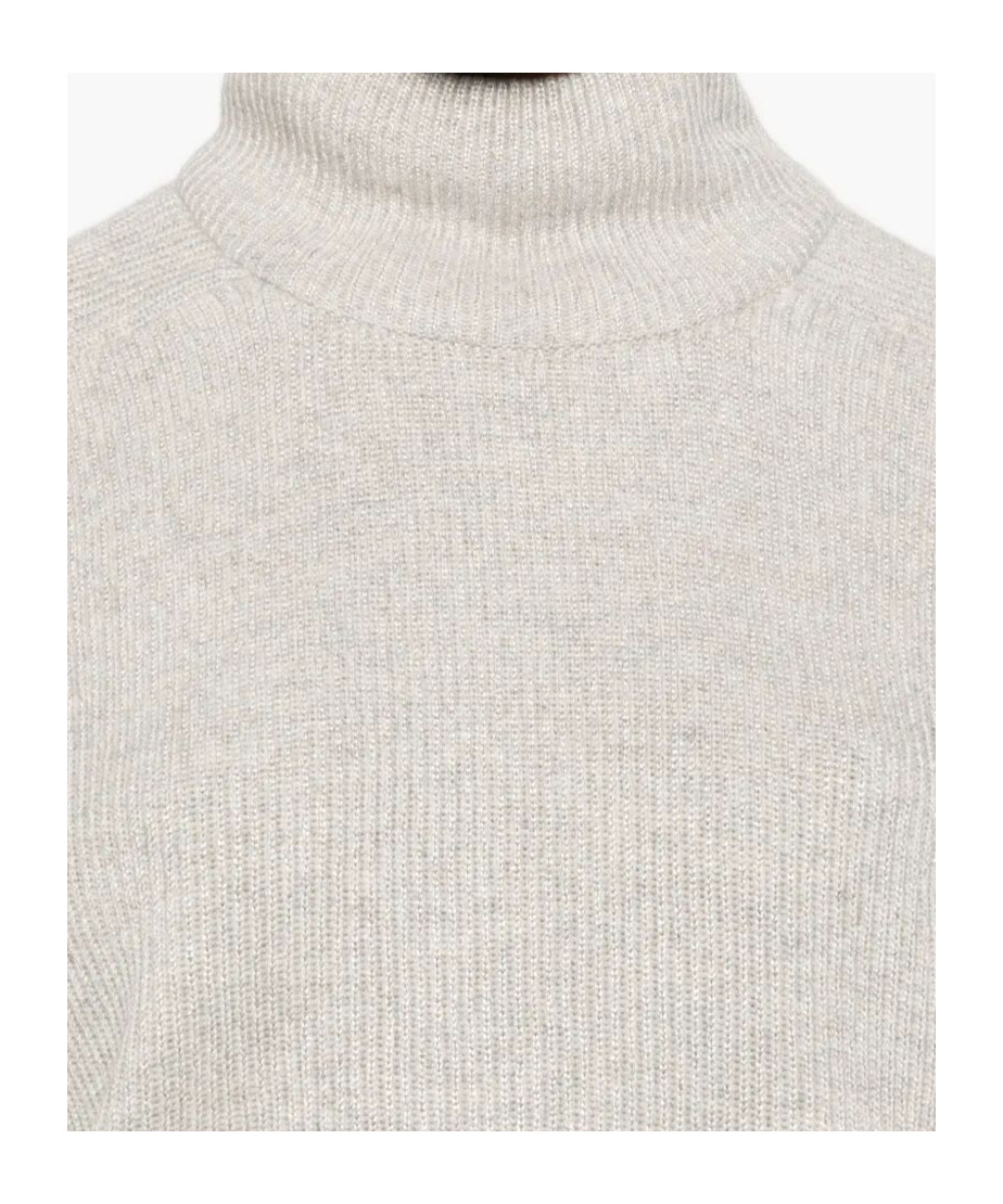 Brunello Cucinelli Roll-neck Cashmere Sweater In White