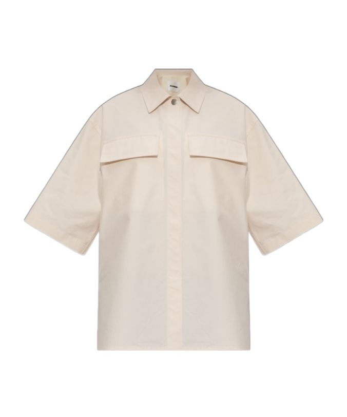 Jil Sander Patch Pocket Shirt In White
