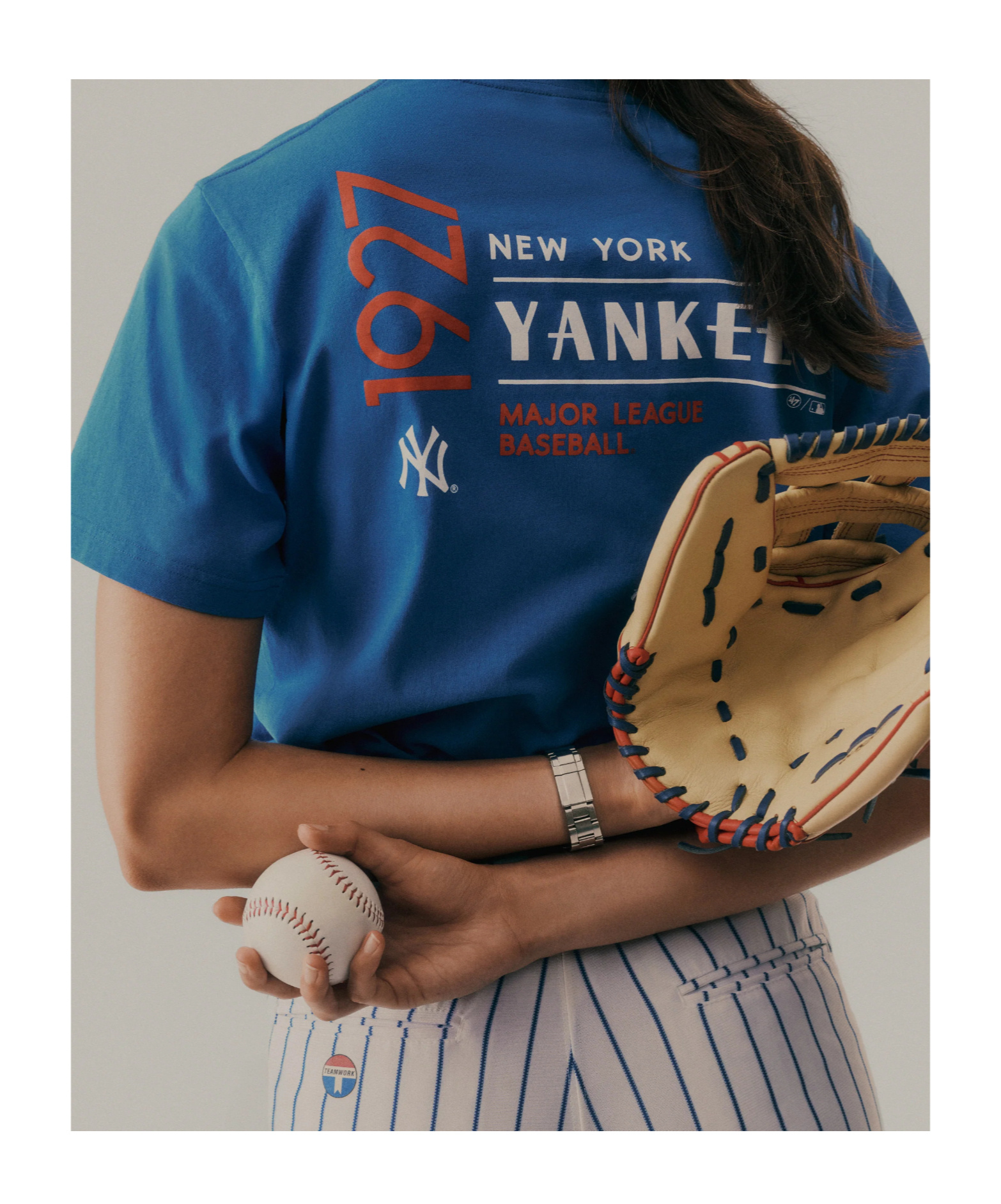 Sporty And Rich Crew Neck T-shirt In Blue