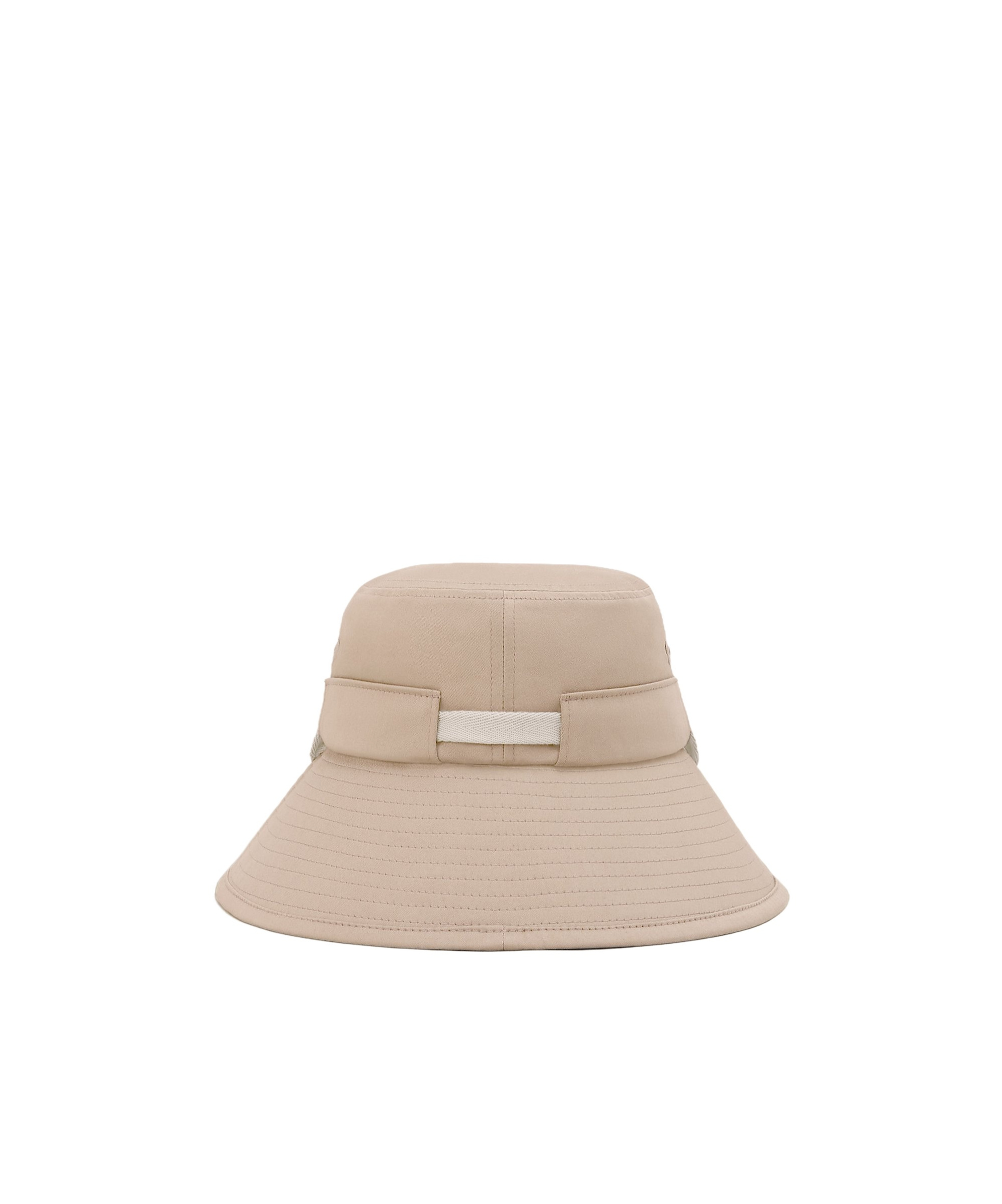 Ami Alexandre Mattiussi Logo Fisherman's Hat With Rope In Nude