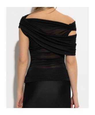 Blumarine Pendant Coat In Black