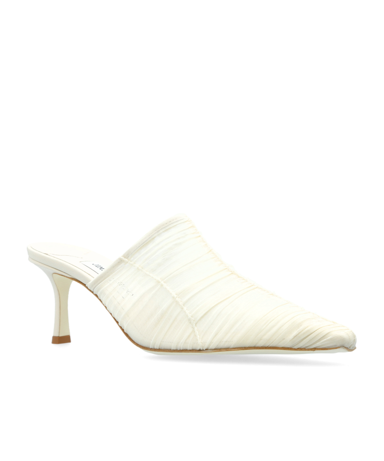 Jimmy Choo Pointed Toe High Heel Sandals In White
