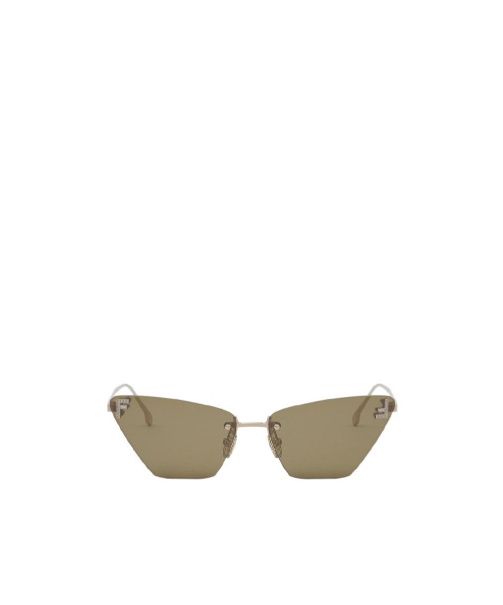 Fendi Frameless Sunglasses In Brown