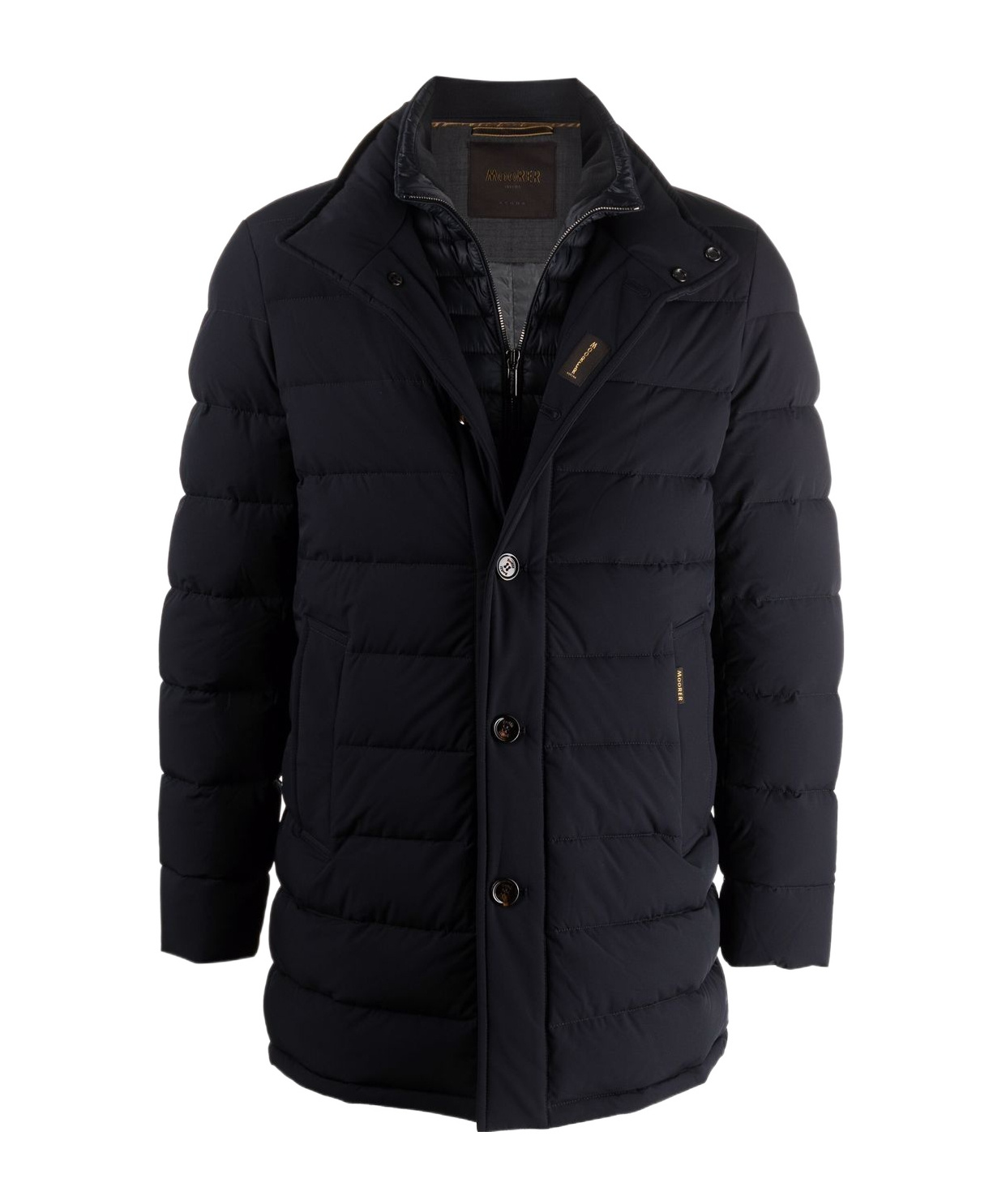 Moorer Layered Down-padded Jacket In Black