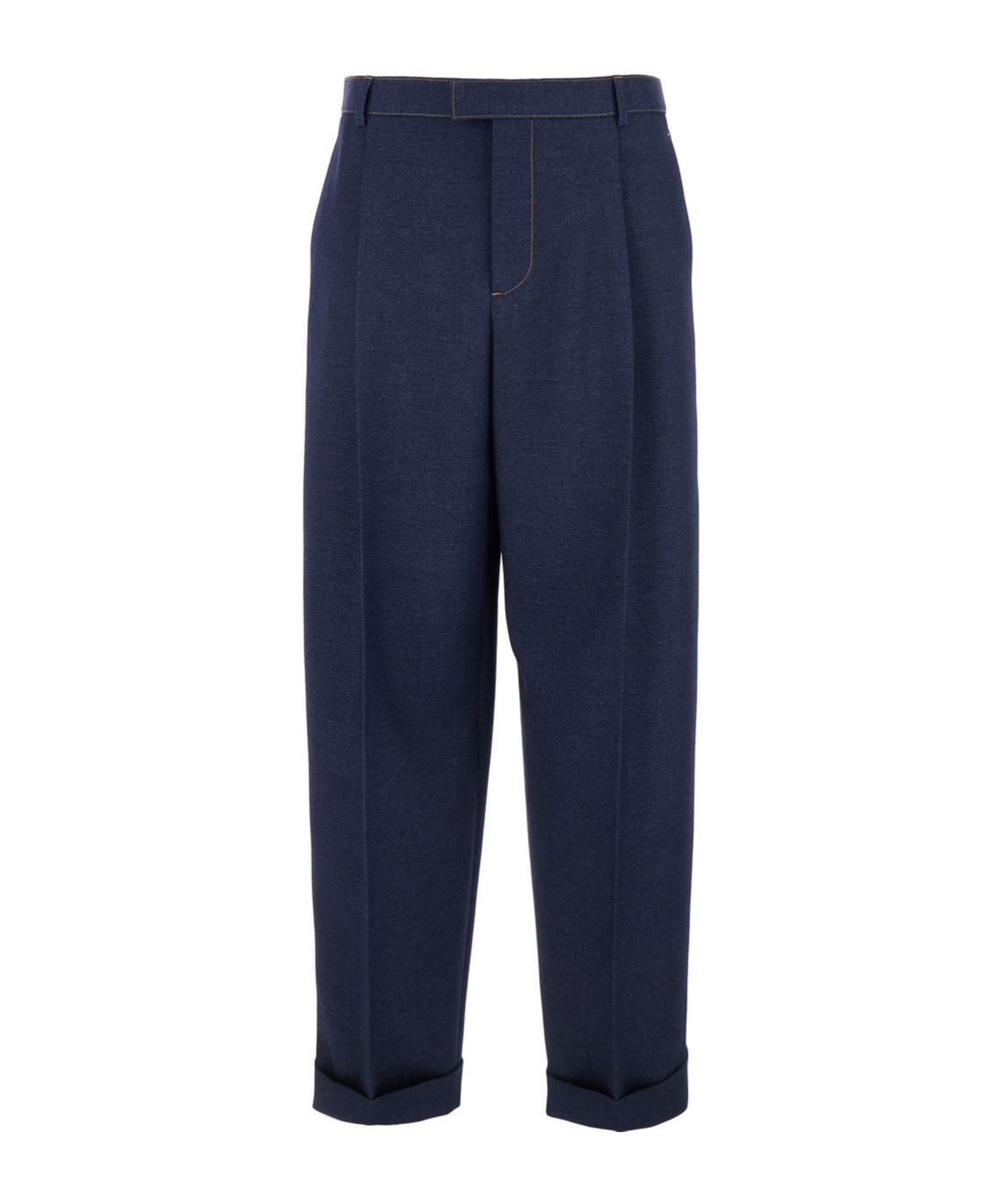 Bottega Veneta Tailored Long Trousers With Side Pockets And Zip Fastening In Blue