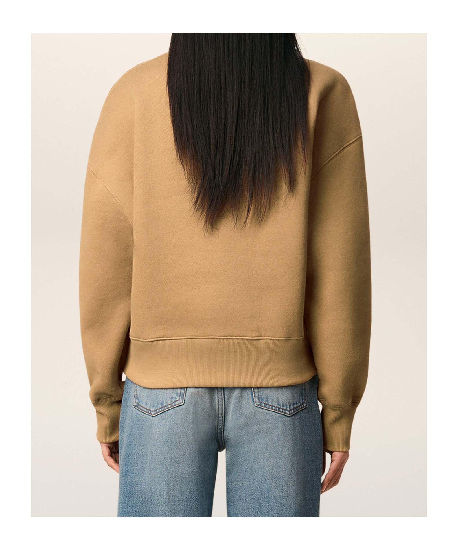 Ami Alexandre Mattiussi Ami Paris Crew Neck Sweatshirt In Brown